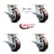 Service Caster 5 Inch Kingpinless Poly on Polyolefin Wheel Caster Brakes 2 Swivel Locks, 4PK SCC-KP30S520-PPUR-SLB-BSL-2-SLB-2 - alternate 5